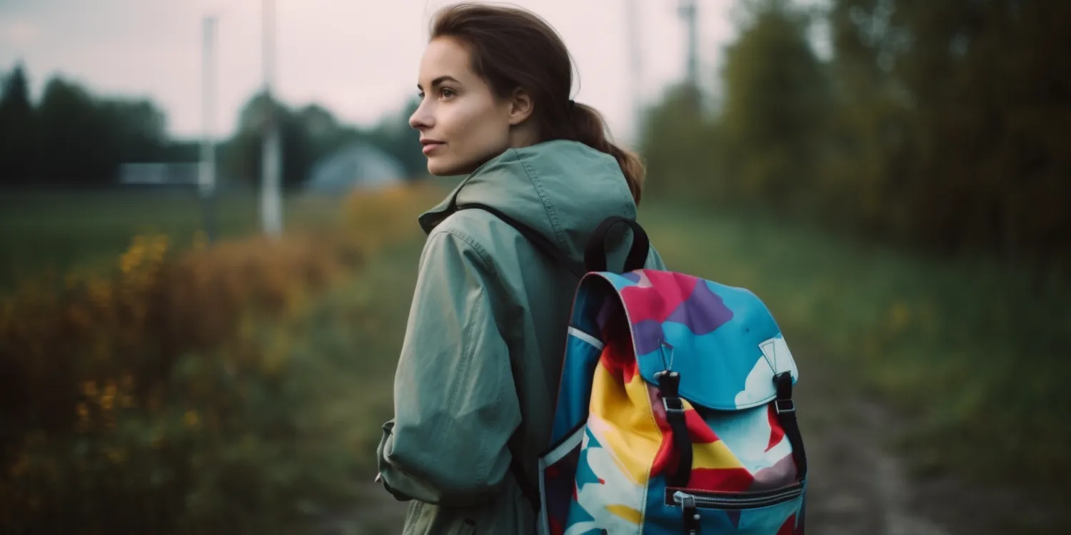 Kolorowy plecak damski