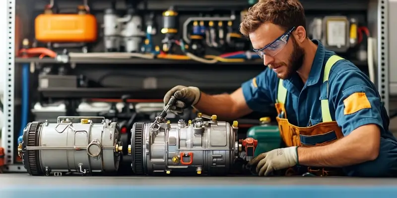 Kompresor do pompowania kół samochodowych