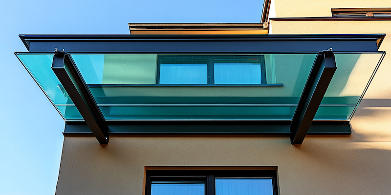 Daszek szklany nad drzwi